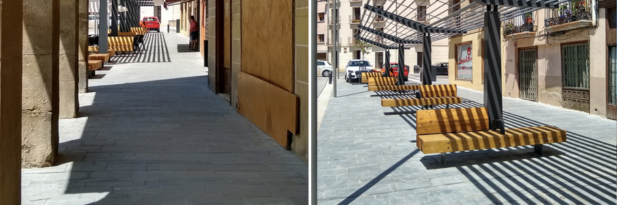rincones plaza tarazona solada de filita naturpiedra corte de disco